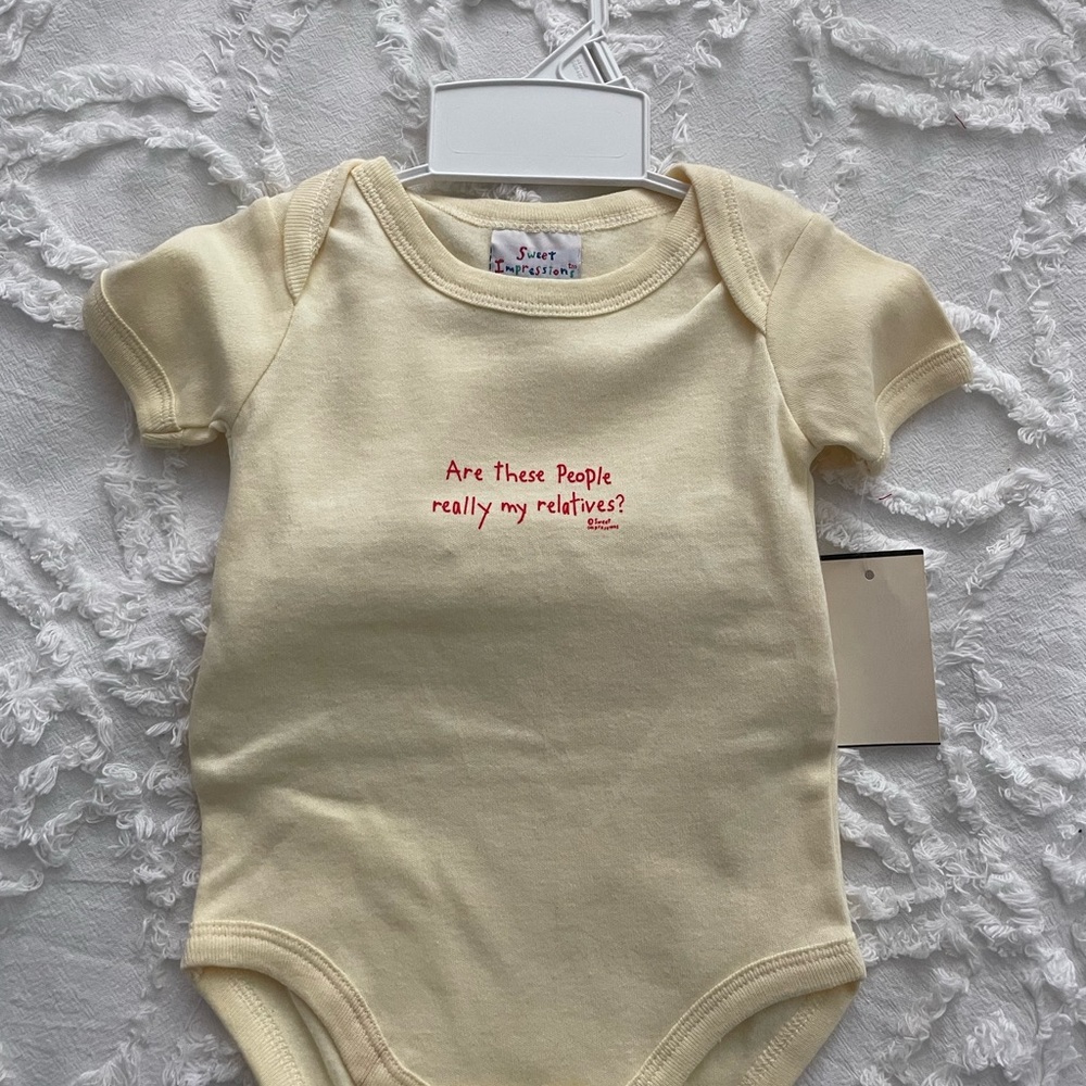 New Baby Onesie, Cute Saying, Pale Yellow, 0-3 Months